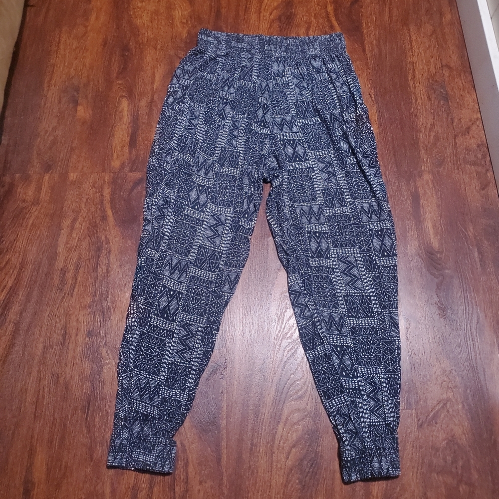 H&M Basic Womens Pull On Comfort Jogger Pants Elastic Waist Black & White Size M